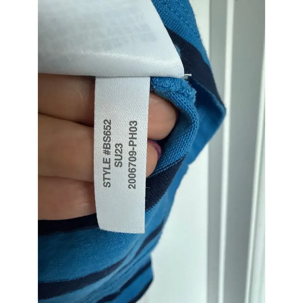 J. Crew Cropped Boatneck T-shirt in Mariner Cotton, M